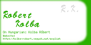 robert kolba business card