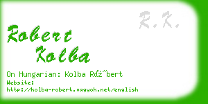 robert kolba business card